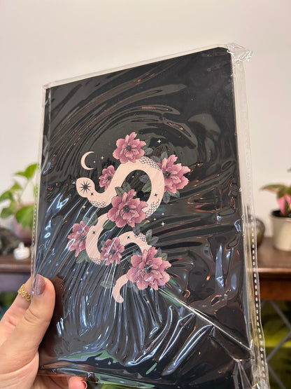 Snake With Flowers Notebook