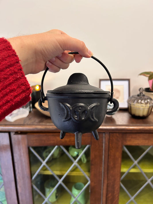 Sun & Moon Cast Iron Cauldron