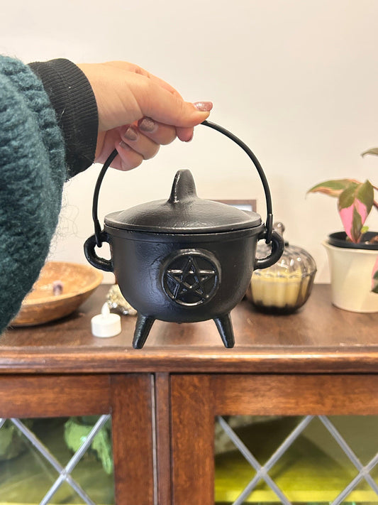 Pentagram Cast Iron Cauldron